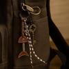 Bag Hanging Leather Fishbone Keychain Handmade Woven Ropes Keyring  Jewelry Accessories