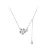 Snowflake Flower Butterfly Necklace Women'S Lamp Luxury Niche Premium Sense Clavicle Chain Gift To Girlfriend Qixi Festival
