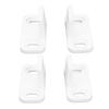 2Set Barn Door Stopper Carbon Steel Plastic White Hardware Accessories Fit for Dormitory Hotel Cabinet