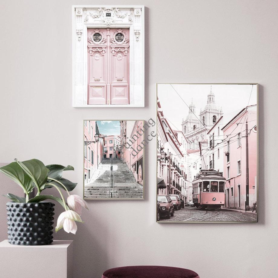 Pink Tram Street Door Almost Kiss Reed Quotes Nordic Posters Prints Canvas Painting Wall Art Pictures For Living Room Home Decor