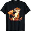 Funny Otter Eating Pizza Graphic Boys Girls Women Kids T-Shirt