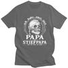 Custom Papa And Stiefpapa Viking Skull T Shirt Men Short Sleeve Dad Fathers Day Tshirt Casual Tee Pure Cotton Oversized Tshirt