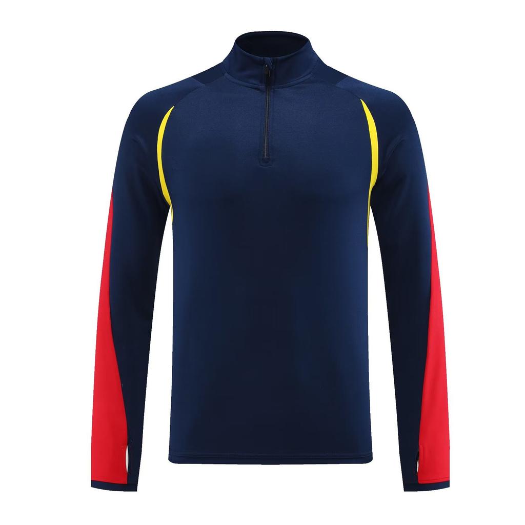 Light Version Football Jersey Training Jersey Long-Sleeved Half-Pull Autumn And Winter Jersey Club Game Adult Suit To Undertake