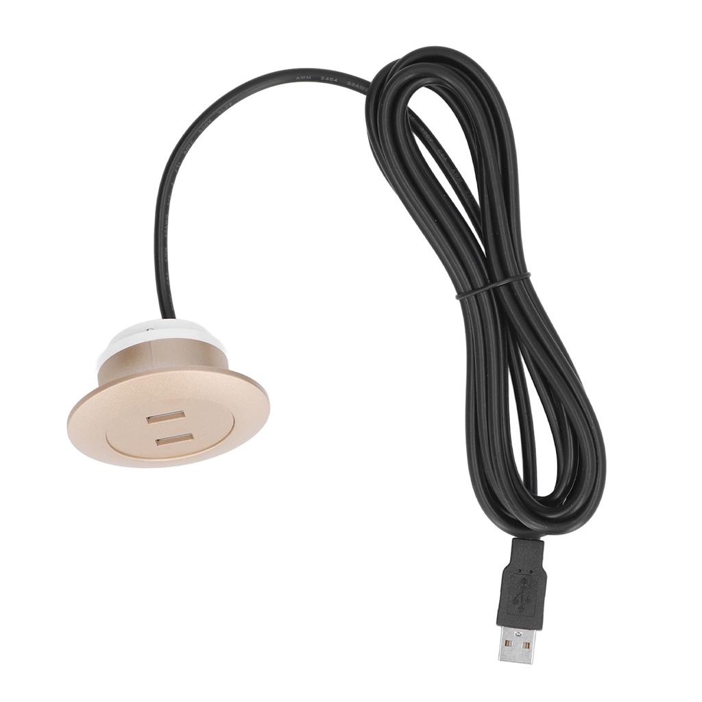 Nabíjecí zásuvka USB pro pohovku, zapuštěná montáž, dvojitá nabíjecí zásuvka USB pro domácí použití, zlatá