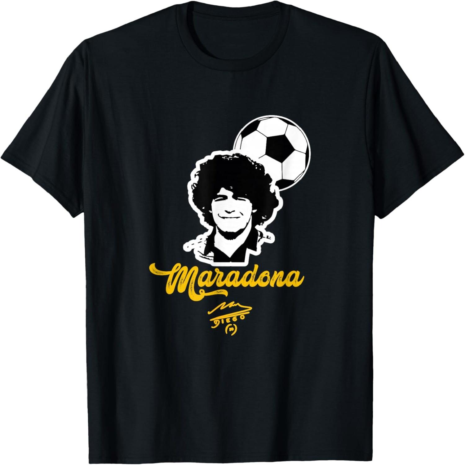 Maradona Ball Stencil T-Shirt S
