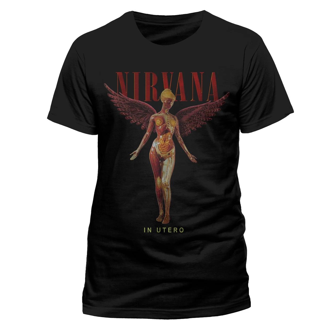 Nirvana In Utero Kurt Cobain Licensed Rock Heavy Metal Tee T-Shirt Men S