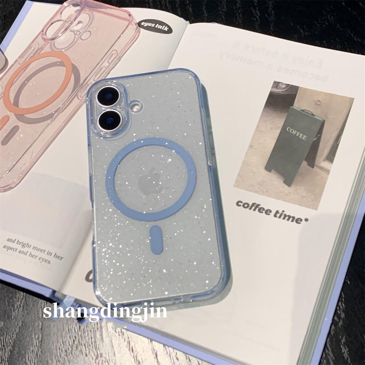 

Чохол Apple iPhone 15 Pro з блискітками Зоряний з м якого ТПУ - Магнітне кріплення для 14 Pro Max iPhone 16 Pro