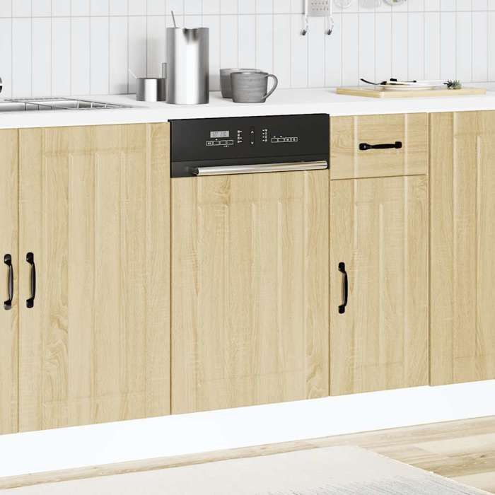 VidaXL Dishwasher Panel Lucca Sonoma Oak Engineered Wood, Dishwasher Front Panel, Panel, Panel of 853890