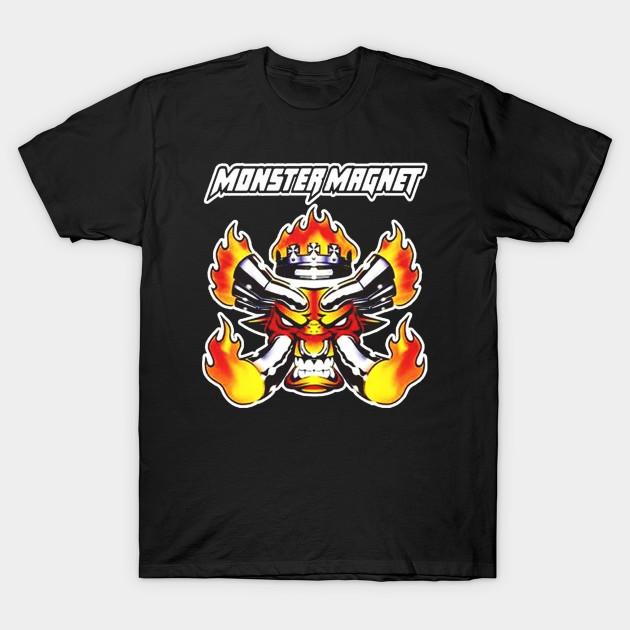

Мужская черная футболка с принтом Monster Magnet - God Says No Печать на трансферной бумаге без вырезания Хлопковая футболка 4XL чёрный