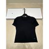 European Style High-Quality Perforated Logo Round Neck Knit Short Sleeve Casual Top for Women - 2026 Summer New Arrival