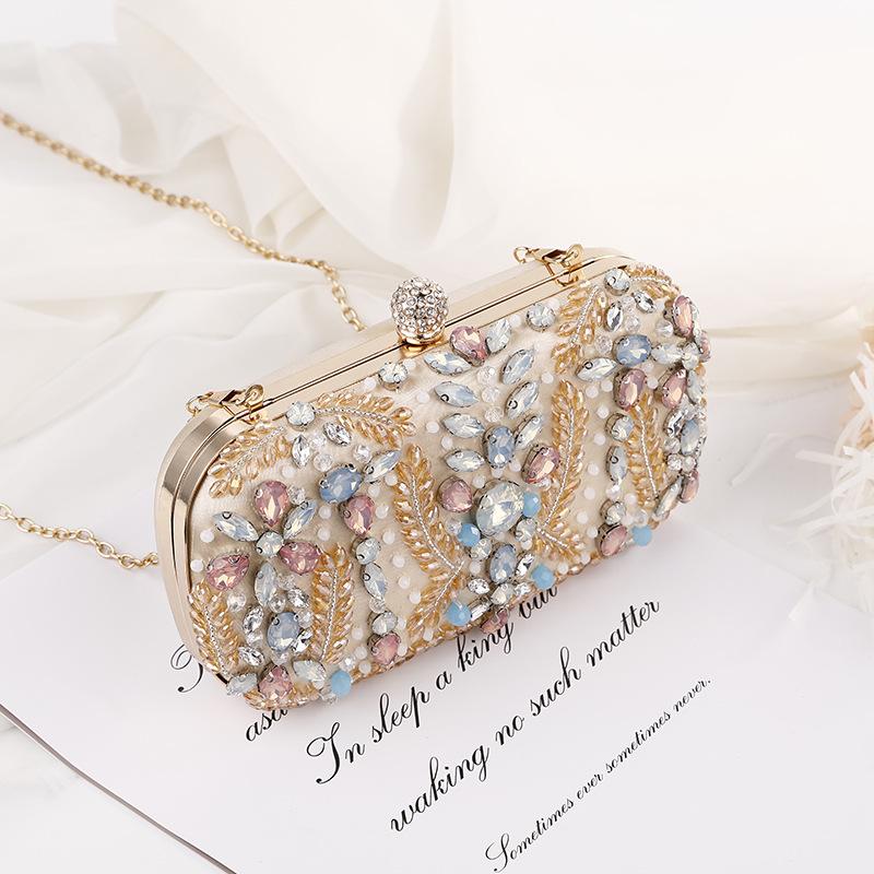 Popular Women's Evening Bag Bridal Clutch Party Wedding Female Party chain shoulder Purse Wedding Bags Crystal Handbags