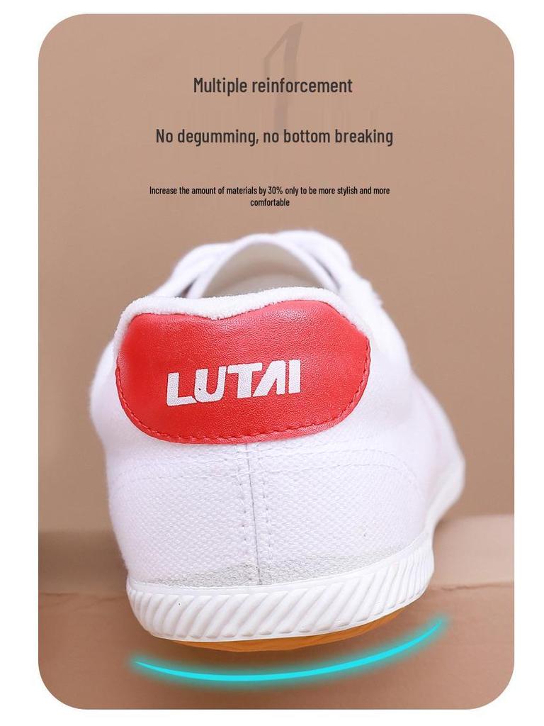 Lutai pustende Wushu-treningssko i kanvas - Slitesterke Tai Chi-treningssko med myk såle