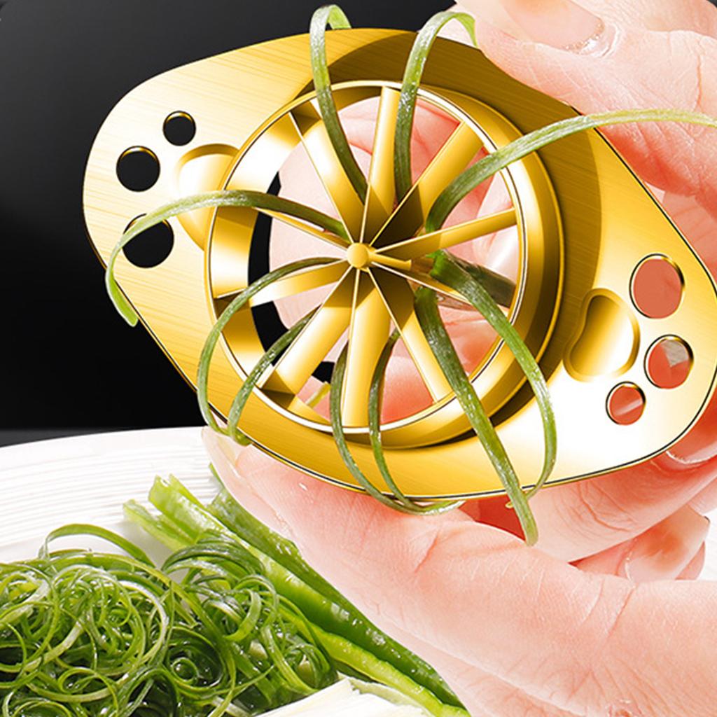 304Stainless Steel Spring Onion Slicer Corrosion Resistant Kitchen Tool for Quick Chopping Food Speedy Chopping Tool