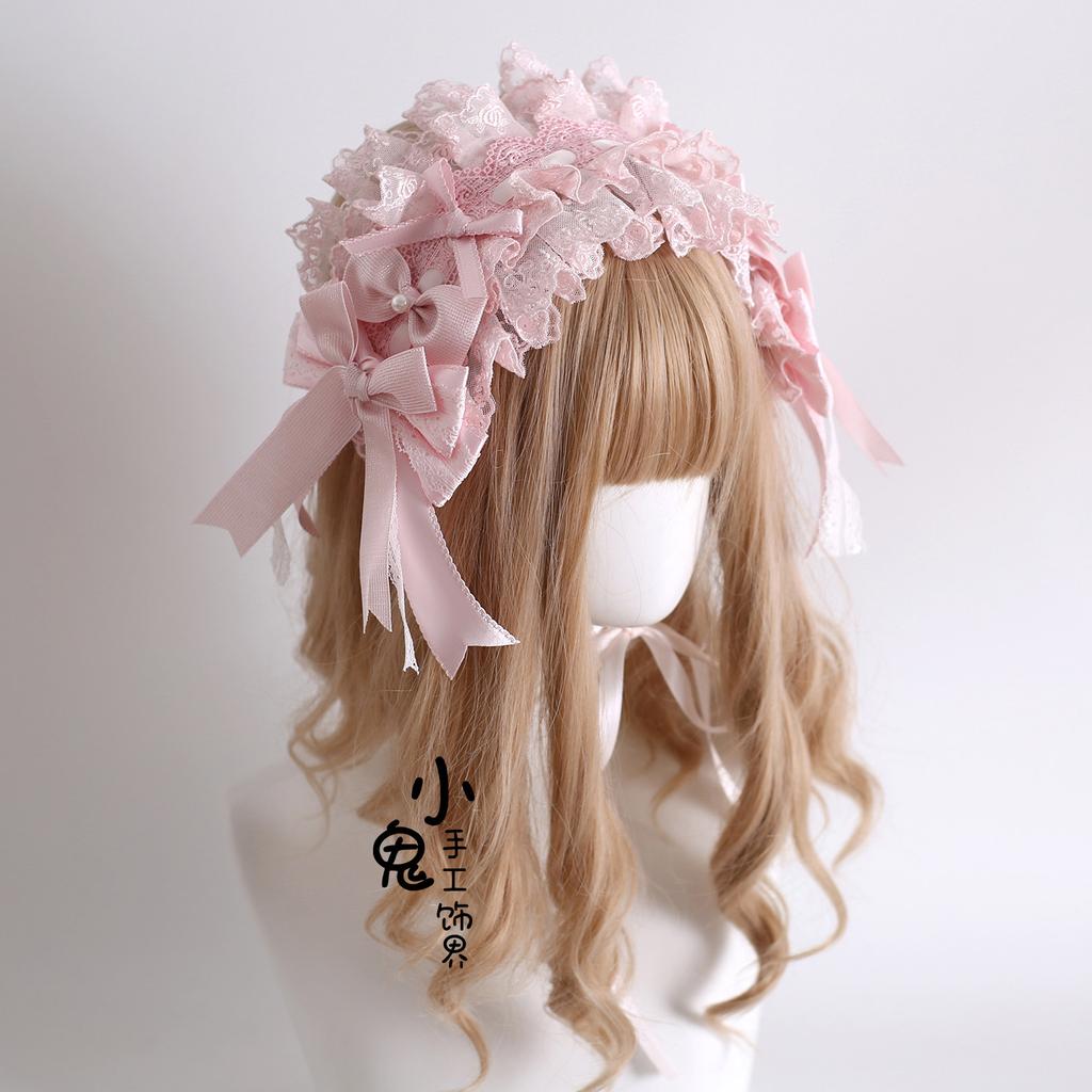 Headband Kc Flat Cap Lolita Original Hair Accessories Hairpin Bow Lace Rabbit Ear Headband