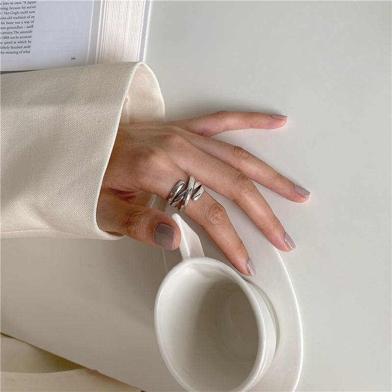 Korean Retro Twist Cable Adjustable Ring - Women s Trendy Hip Hop Style Adjustable Open