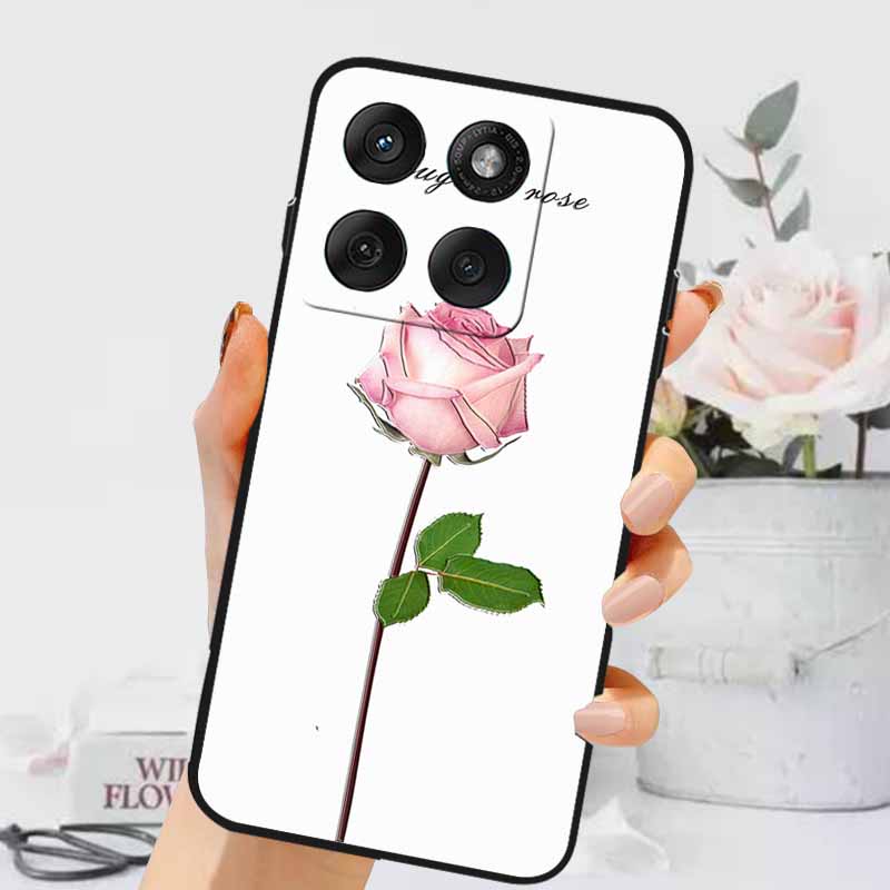 3D Emboss Cases For Edge 60 Fusion / Edge 60 Pro Relief Embossed Retro Silicone Back Cover For Edge 60 Stylus Black Funda 60 Pro
