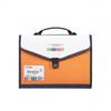 1pc Handheld Fashion Buckle 13 Grid Organ Bag, Student Subject Information Bag Storage Bag File Folder