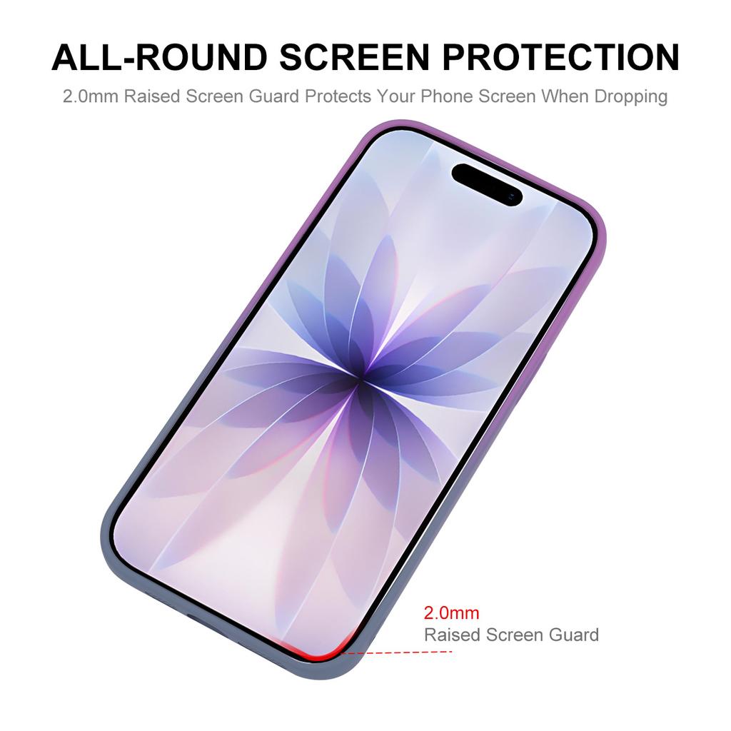 Für iPhone 17 Silikonhülle ENAKY HAT PRINCE Farbverlauf Abdeckung Kompatibel mit MagSafe