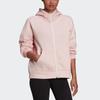 Adidas Solid Color Sports Hooded Jacket Women Outerwear Pink HE4156