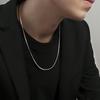 1pc Men's Stainless Steel Collarbone Chain, Hip-hop Style Necklace