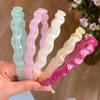 Jelly Color Wavy Headbands Non Slip Grip Glossy Surface Perfect For Daily Wear Makeup Parties