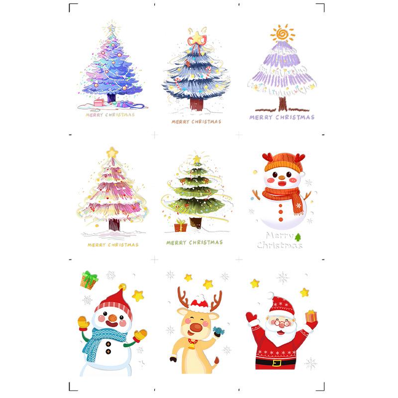 Vánoční stromek, Festivalové dekorace, Aranžmá scény, Elektrostatické skleněné dveře, Okenní dekorace a Atmosférické samolepky