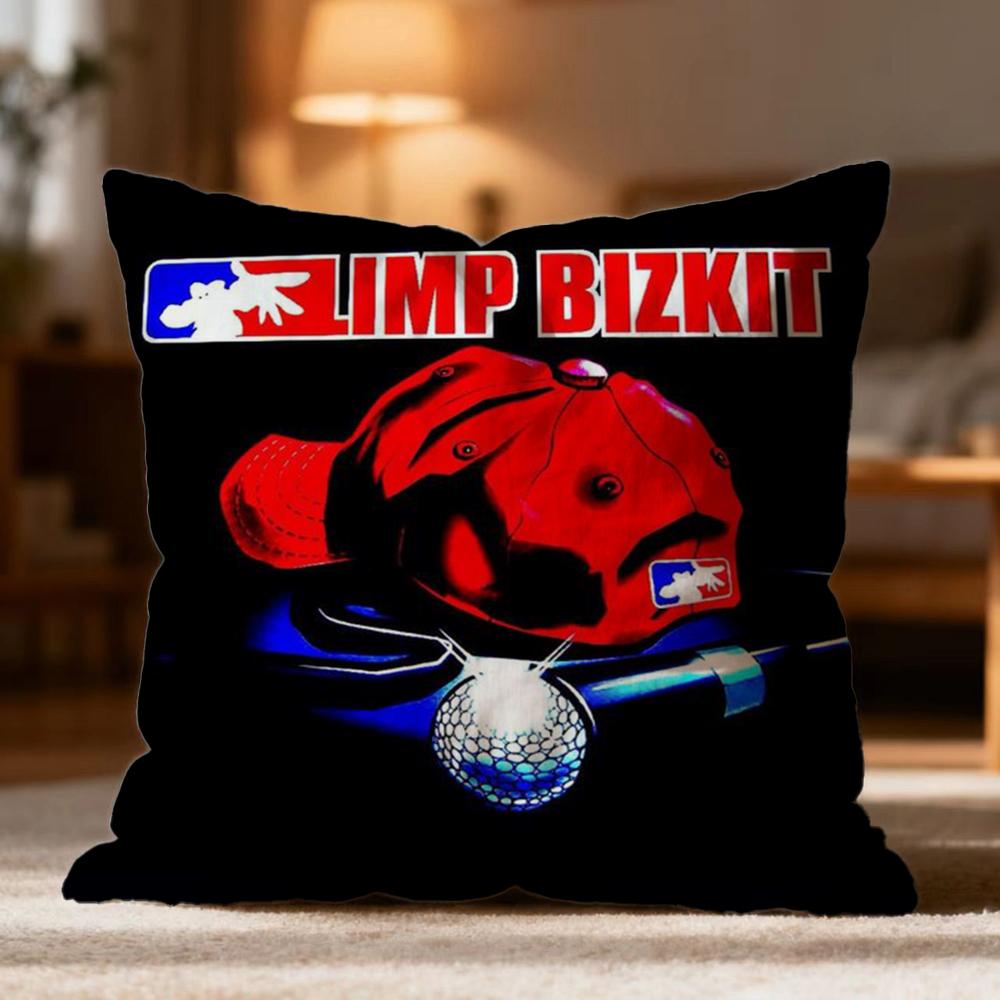 Popular LLimp Bizkiter Cushion Cover Soft Washable Pillow Case Multi-Scene for Couch Bed Travel Office Use