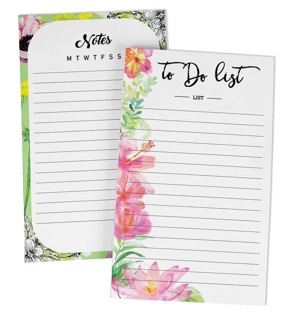 Inkdotpot Pack Of 2 Daily Planner List Undated Notepads, Memo Pad To-Do List Tear Off List Pad- Organizer- Scheduler- Organize Tasks (50 Sheets