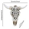 Majestic Bull And Swan Porcelain Wall Hanging Sculpture Unique Animal Art Decor for Office Room