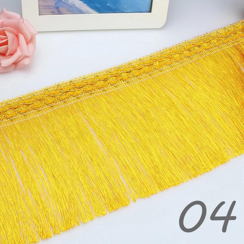 11.7M Braided Webbing Fringed Lace Boho Curtain Trim 16cm Width Polyester Tassel DIY Upholstery Decor European Trim Accessories