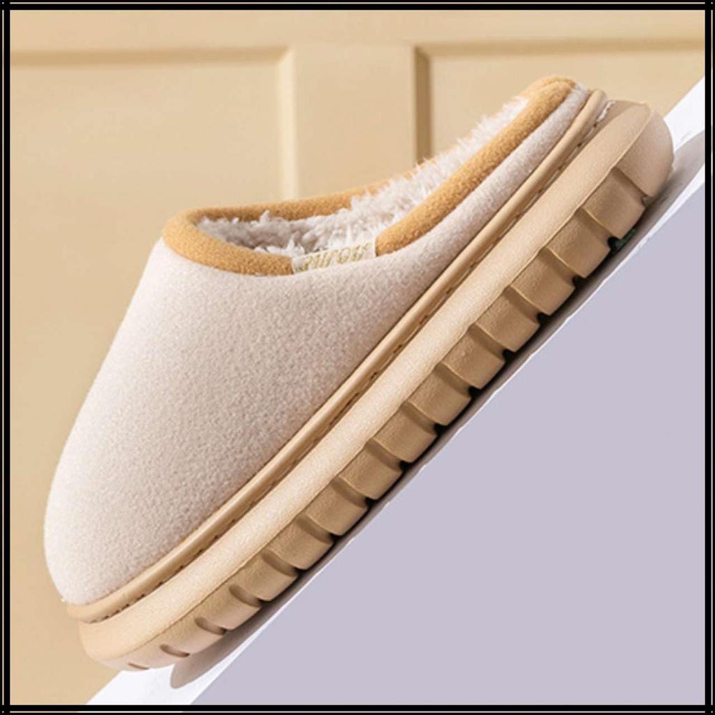 White Fang Warm Cotton Indoor Simple for Men and RS019 Non-Slip One-Size-Fits Slippers, Design, Women, (Pink)