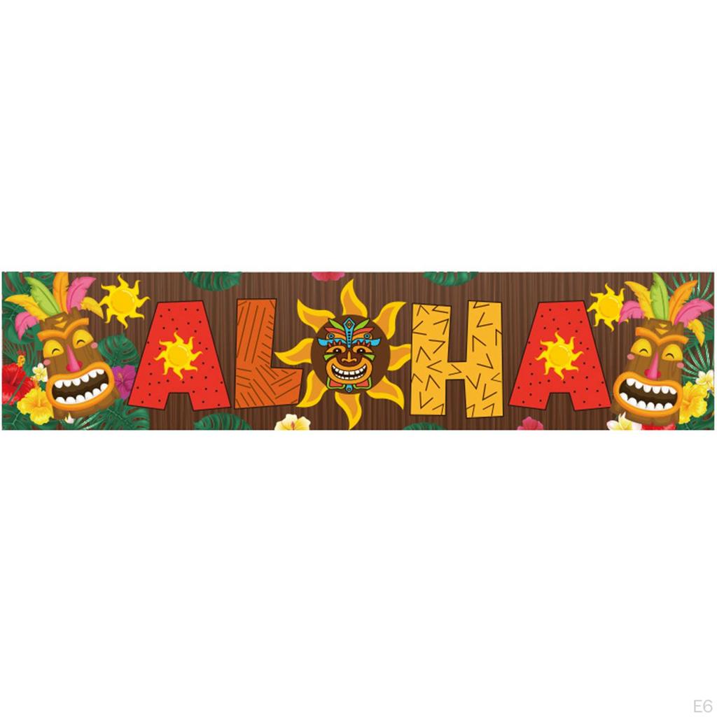 Door Banner Luau Party Decoration Tropical Porch Sign for Hawaiian Wall