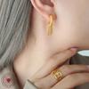 Light Luxury Geometric Gold-Plated U-Shaped Earrings