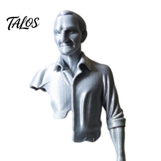 Talos 3D Printed Working Person Figurine with Briefcase, Modern Abstract Art Ornament for Desktop Bookshelf Office Decor, Stable Base Creative