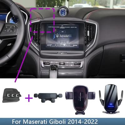 Dla Maserati Giboli 2014 2015 2016 2017 2018 - Stały Uchwyt Podstawa Specjalny Samochodowy Uchwyt na Telefon Akcesoria do Ładowania Bezprzewodowego