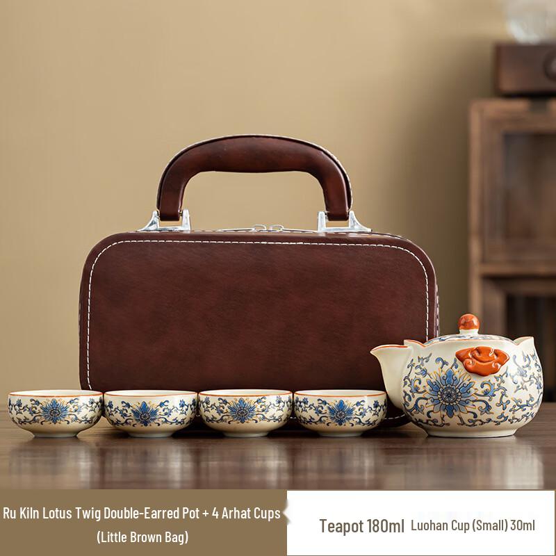 

White Ceramic Travel Tea Set