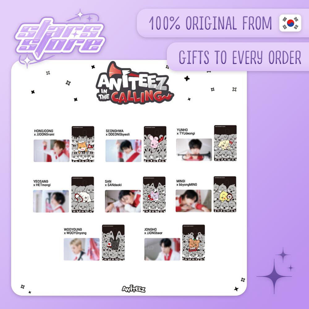 

Мерч ATEEZ - [ANITEEZ IN THE CALLING] НАБОР СТИКЕРОВ ДЛЯ ОБЛОЖКИ MD-КАРТЫ JJONGbear