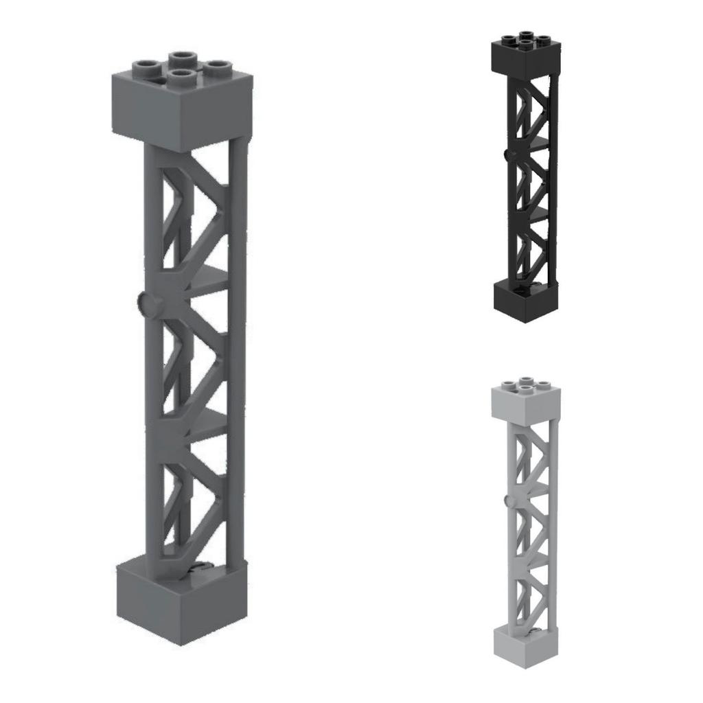 10pcs 58827 95347 Building Blocks Telegraph Pole Iron Frame Support 2x2x10 Girder DIY Bricks Compatible with Architecture Toys