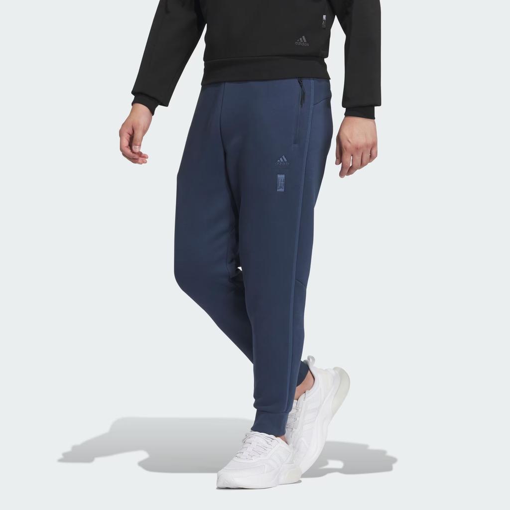Adidas Wuji Knit Sports Pants With Solid Color Logo Men Bottoms Navy IP4906