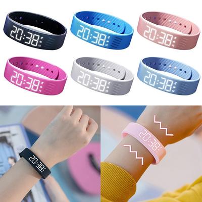 Adjustable Alarm Clock Watch LED Digital Vibrating Alarm Fashion Fitness Wristbands  for Students