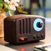 Retro rádio – přenosný reproduktor Klasický retro styl Mini reproduktor Bluetooth s FM rádiem(Barva dřeva)