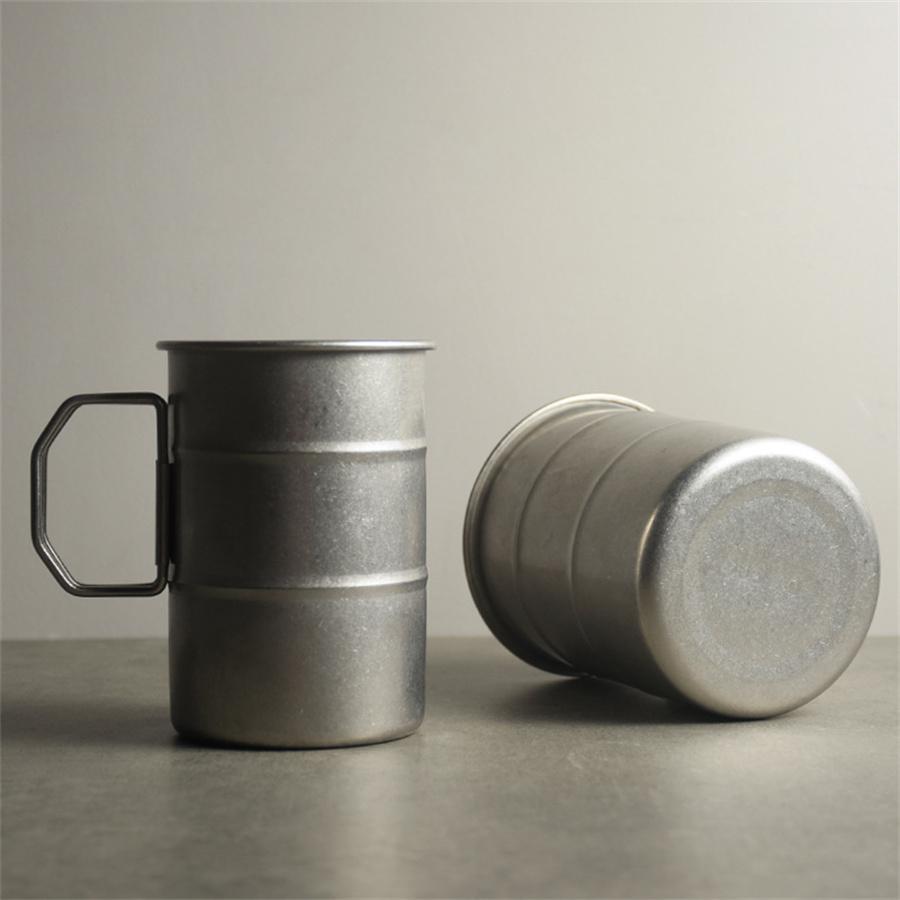 Vintage Vintage Outdoor Camping Cup Folding Portable Water Cup Camping 304 Set Cup Stainless Steel Tea Cup