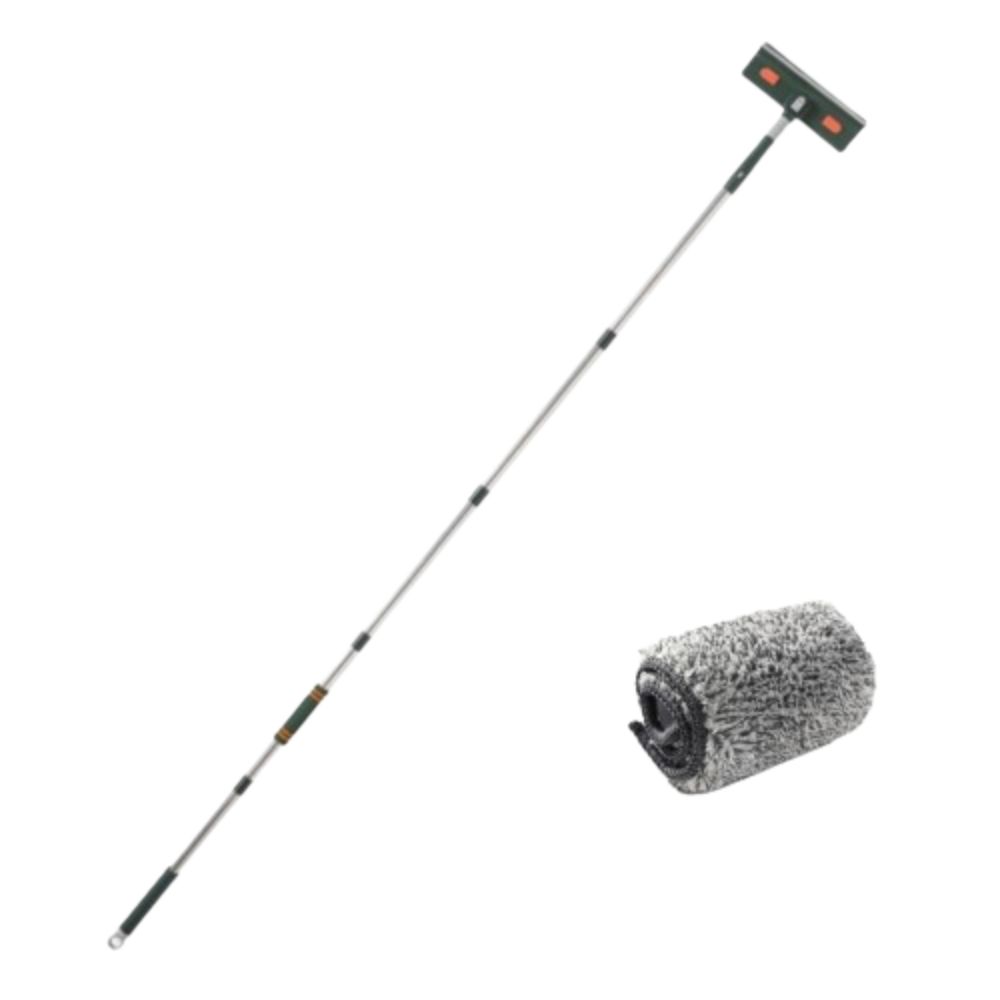 Otočný se silikonovou stěrkou Čistič oken Prodlužovací tyč Kartáč na čištění skla Koupelna