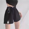 Waffle Shorts, Loose Sports Shorts Women's Elastic Waist Wide Leg Hot Pants Casual Skinny High Waist Straight Home