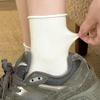 Women's Cotton Socks, Autumn Mid-calf Socks, Rolled-up Socks, Sweat-absorbing, Deodorizing, Antibacterial Pure Cotton Socks