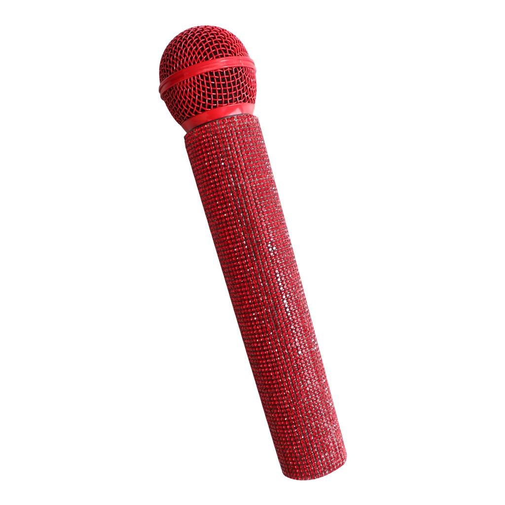 Sparkling Microphone Props Toy For Performers Singers Dancers Comfortable To Hold for Karaoke, Pretend Concerts