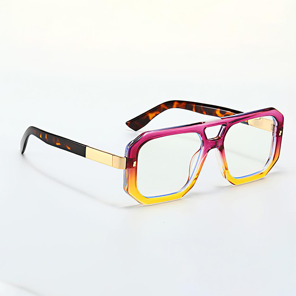 New In 2024 Black Square  Anti Blue Light Glasses with Gold Lines Outlining Anti Blue Light Fashion Accessories Eye Glasses Men