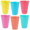 6x Plastic Reusable Picnic Travel Cups for Drinks 400 Ml