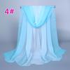Supply imitation silk georgette silk scarf, popular bright and gradual change of color accessories scarf