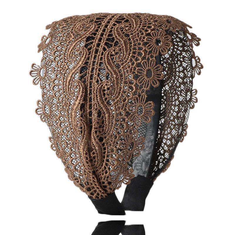 Lace Headband Women Black Korean Simple Wide-brimmed Fashion Sweet Cover White Hair Headband Fresh National Style Retro Hairpin